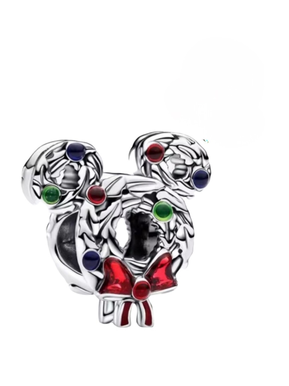 New Disney Mickey Mouse Holiday Wreath Charm